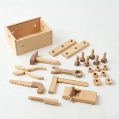 【新品】訳あり 木製 工具セット おままごと 知育玩具 大工さん ごっこ遊びのサムネイル