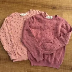H&M ピンク ニット２枚セット