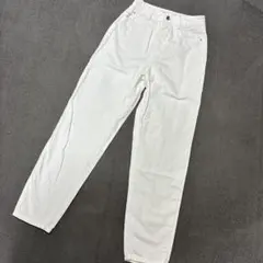 ZARA ホワイトデニム　スリムフィット　ハイウエスト　0