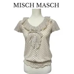 ミッシュマッシュ レディース ドット柄 半袖 ブラウス トップス M ♪