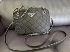 PRADA ブラック ナイロン ショルダーバッグ