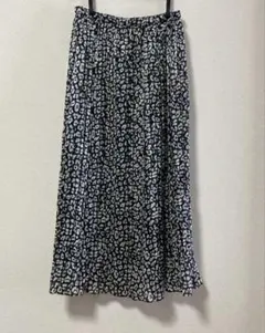 【新品タグ付】ヒョウ柄プリーツロングスカート