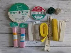 多彩なカラーのテープとひもセット
