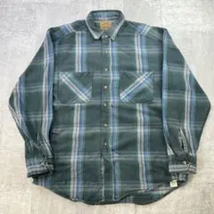 90s 00s St.John's Bay ヘビーネルシャツ チェック L相当