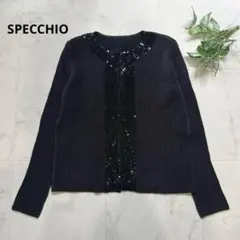 美品　スペッチオ　シャトルプリーツスパンコールノーカラーボレロジャケット　40のサムネイル