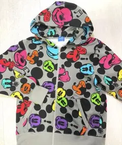 新品同様⭐︎一回のみ着用美品★ディズニーリゾート パーカー ミッキー 総柄Ｍサイズ