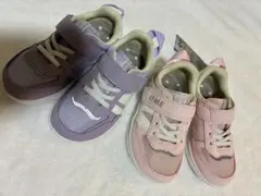 【新品15.5&16.0】IFME スニーカー 紫 ピンク 2足セット