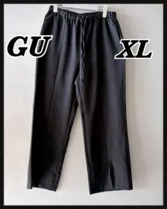 【GU】パンツ XL レディース ブラック スラックス イージーパンツ ジーユー