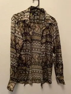 値下げTORNADO MART 幾何学模様 長袖シャツ M