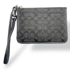美品　コーチ　COACH ブラック パスケース　定期入れ　シグネチャー