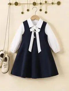 キッズ入園式ブラック120ワンピース結婚式フォーマル発表会ピアノかわいい黒レース