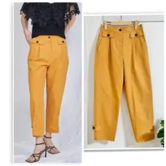 GRACE CONTINENTAL クロップドテーパーパンツ　春夏オレンジ