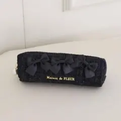 Maison de FLEUR ツイードリボンロングポーチ　ブラック　黒のサムネイル