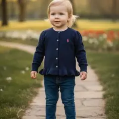 美品　ラルフローレン ベビー　カーディガン　ペプラム　18m 85サイズ