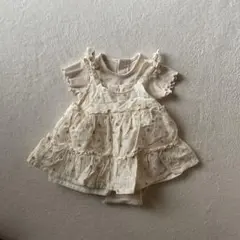 プティマイン　ワンピース　花柄　ロンパース　70