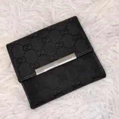 〇良品〇GUCCI ggキャンバス 2つ折り 財布 メンズ レディースのサムネイル