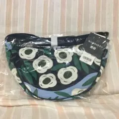 marimekko×UNIQLO ラウンドミニショルダーバッグ　花柄BLUE