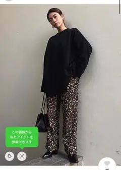 moussy フレア　デニム　ジャガードパンツのサムネイル