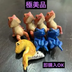 【極美品・お値引きOK】ガチャガチャ ふちやすみ レオパたち 6匹
