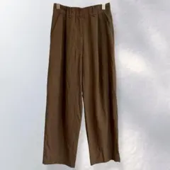 ラート LAATO タックワイドパンツ ハイウエスト シンプル 無地 36《c3