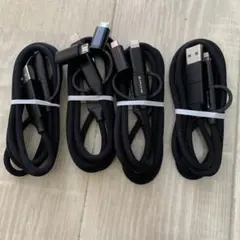 一本六役 USB 充電ケーブル ライトニング ケーブル 1M 充電 4本セット