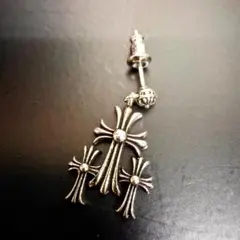 【刻印あり】クロスピアス キャッチ付シルバー925 新品
