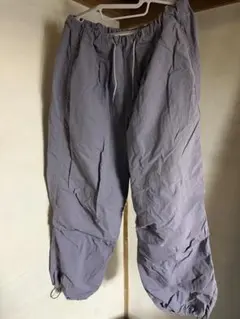 SOUNDS GOOOOD 配色ステッチナイロンカーゴパンツ　パープル