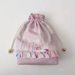 ハンドメイド＊入園入学＊コップ袋＊給食袋＊デコレクションズ＊女の子＊フリル