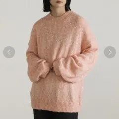 select MOCAミックス糸クルーネックオーバーサイズニット