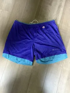 80s Champion USA製　バスパン　リバーシブル 希少　紫　水色