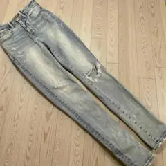 rienda リエンダ スキニー ダメージ加工 デニム サイズ 24