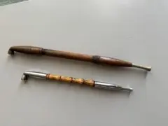 煙管 2点 キセル パイプ 真鍮 模様 インテリア 飾り 小物 喫煙具 