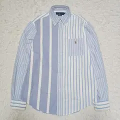 ラルフローレン クラシックフィット ストライプドオックス フォードシャツ S