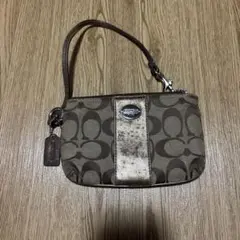 COACH シグネチャー ポーチ リストレット