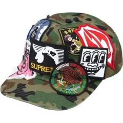 新品未使用 Supreme Patches 6 Panel Cap 黒 Supreme Patches 6-Panel Black - SS25 - US