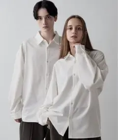 【CLEL】バルーン袖ルーズレギュラーカラーシャツ　XS