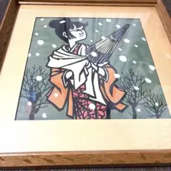 値下げ【残り1品】滝平 二郎 木版画 きりえ 牡丹雪 直筆サイン入り