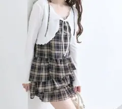 OLIVE des OLIVE フリルキャミワンピースとボレロのセット ネイビー