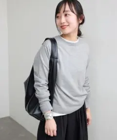 ⚠11/29迄⚠ SLOBE IENA ウォッシャブルプレーンニット グレー