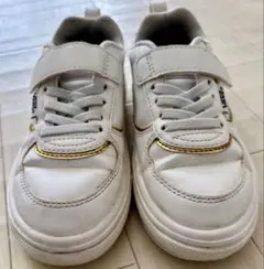 VANS ホワイト ゴールド スニーカー＊19cm