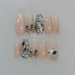 【現品】ネイルチップ　ちゅるん　ワンホン　ベイビーブーマー　ガーリー