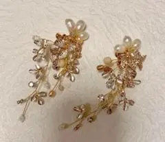 【ブライダル　ウエディング】小枝 イヤリング