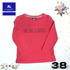 BURBERRY BLUE LABEL バーバリーノバチェックピンク長袖Tシャツ