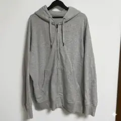 グレー ジップアップパーカーUNIQLO XL