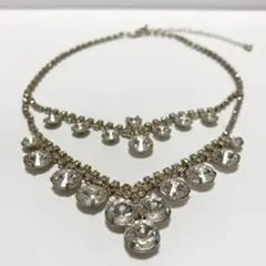 煌めくストーン ネックレス 華やか 結婚式 ブライダル 二次会 パーティー