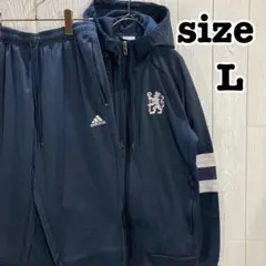 L adidas チェルシー トラックジャケット セットアップ ダークグレー