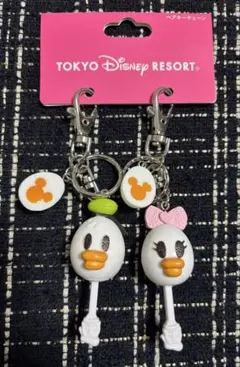 東京ディズニーリゾート　お弁当　たまご　ドナルド&デイジー　ペア　キーホルダー
