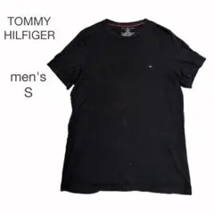TOMMY HILFIGER Tシャツ 半袖 S 黒 綿素材 カジュアル