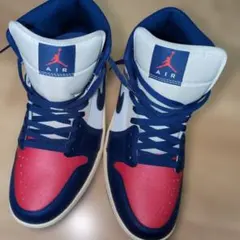 Jordan スニーカー US 10 ホワイト/ネイビー/レッド