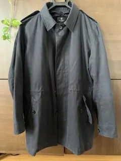 黒 ステンカラーコート メンズ取り外しライナー付き